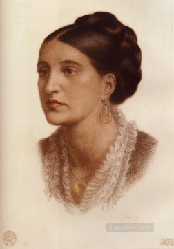  pre - Portrait Of Mrs Georgina Fernandez Pre Raphaelite Brotherhood Dante Gabriel Rossetti